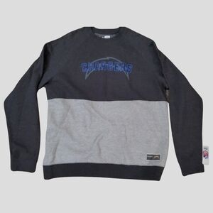 NFL Chargers Black and Gray Crewneck Sweater